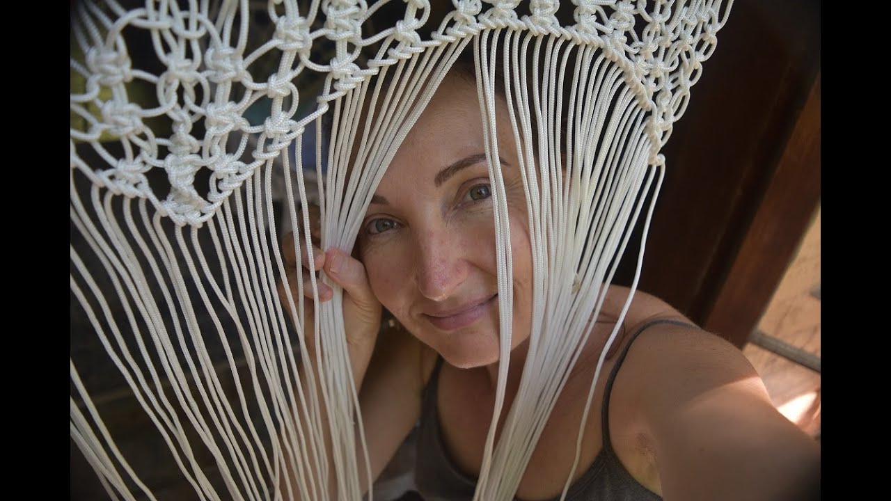 Beautiful Macramé Plant Wall Hanging (my shower curtain)