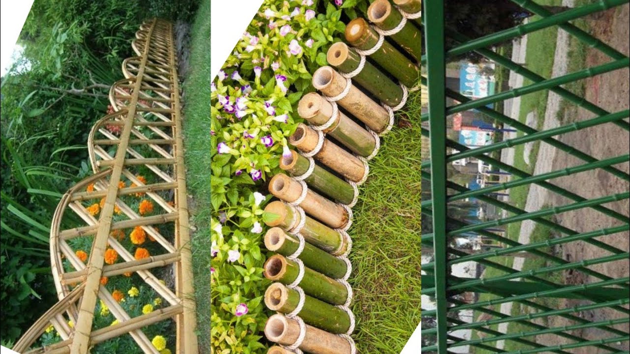 Bamboo Fence Ideas || Fencing Bamboo border Ideas for garden || Diy garden