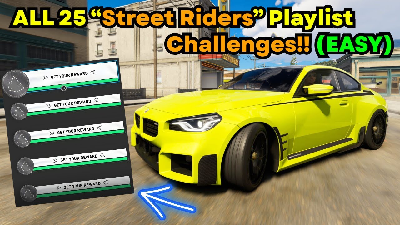Как БЫСТРО выполнить ВСЕ 25 заданий плейлиста «Street Riders» на Motorfest!