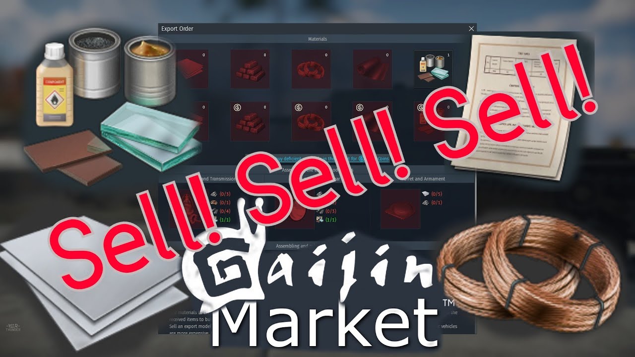 Export Order: Sell it all! (War Thunder)