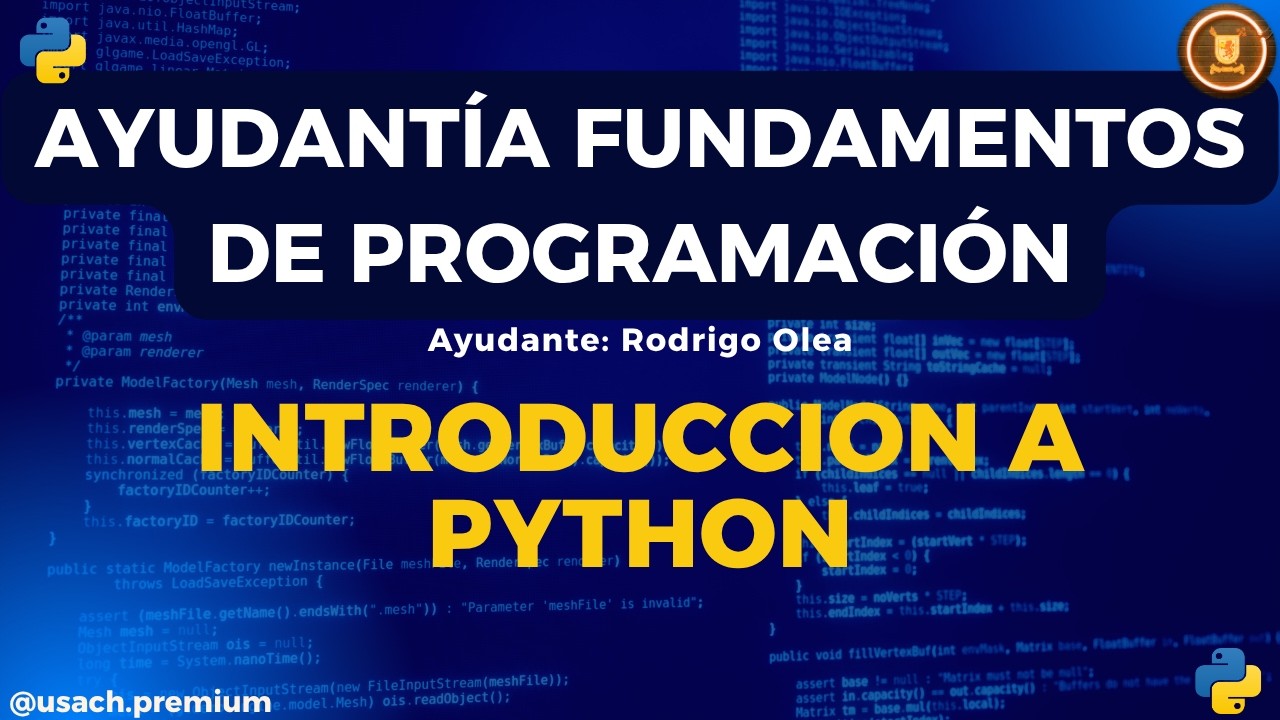 Fundamentos de Computaci&oacute;n y Programaci&oacute;n - Ayudant&iacute;a 0: Introducci&oacute;n a Python [Rodrigo Olea]