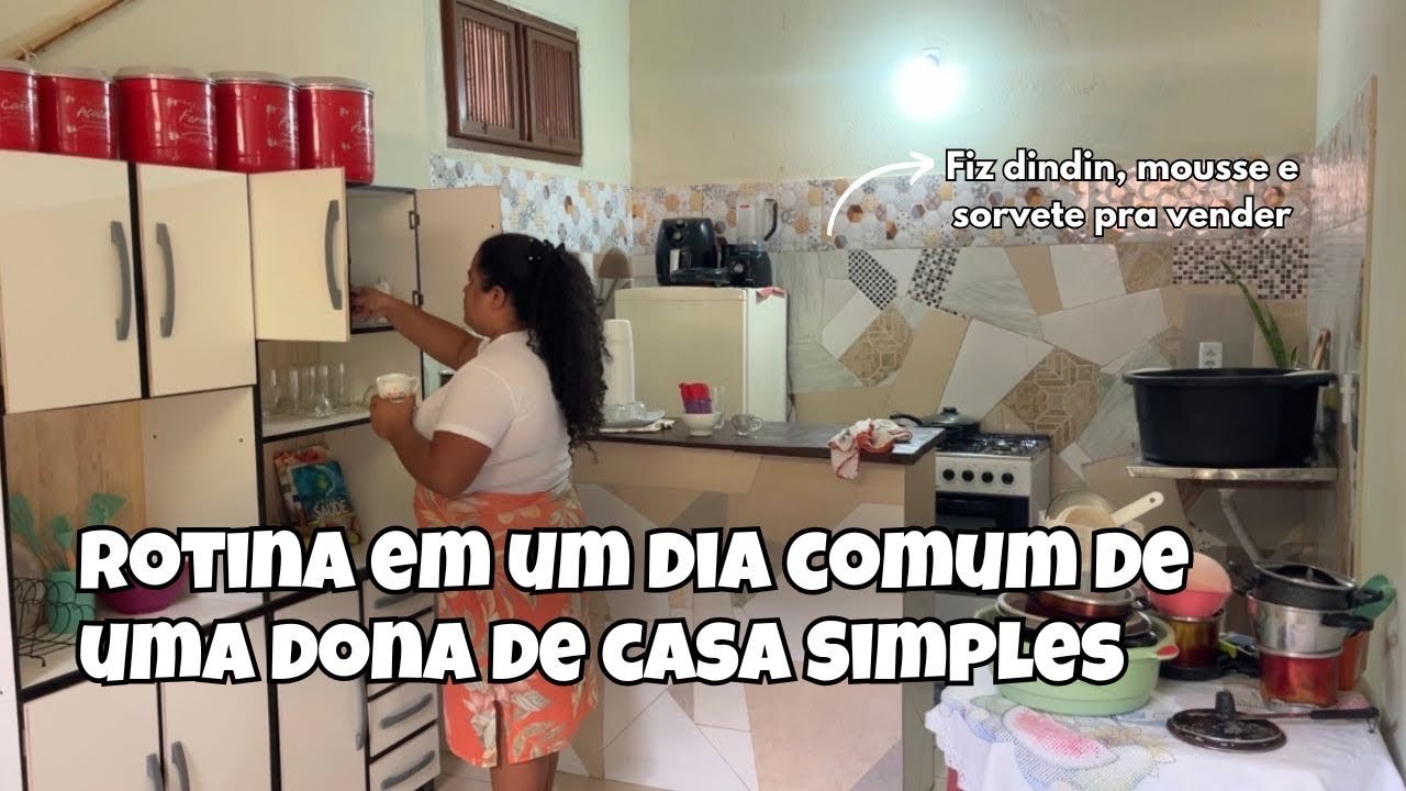 Um dia simples por aqui | rotina real - fiz mousse, sorvete e dindin pra vender em casa 💖