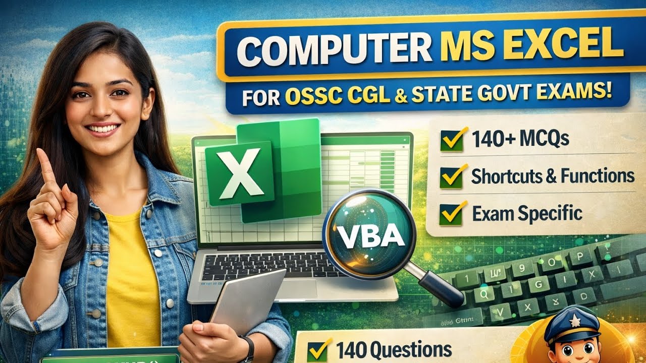 Computer MCQ | MS Excel for OSSC CGL | OSSSC RI & ARI | Computer Awareness