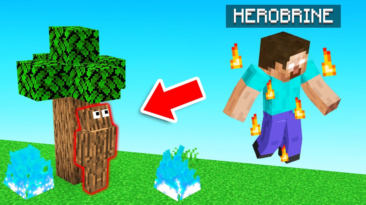 HIDE & SEEK but with HEROBRINE! (Minecraft)