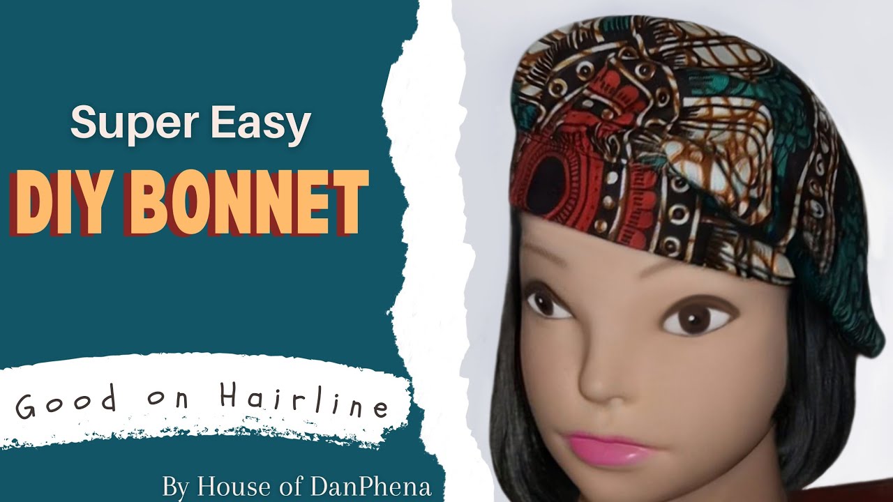 HOW TO MAKE A BONNET WITH BAND | Single Face Hair Bonnet with Ankara