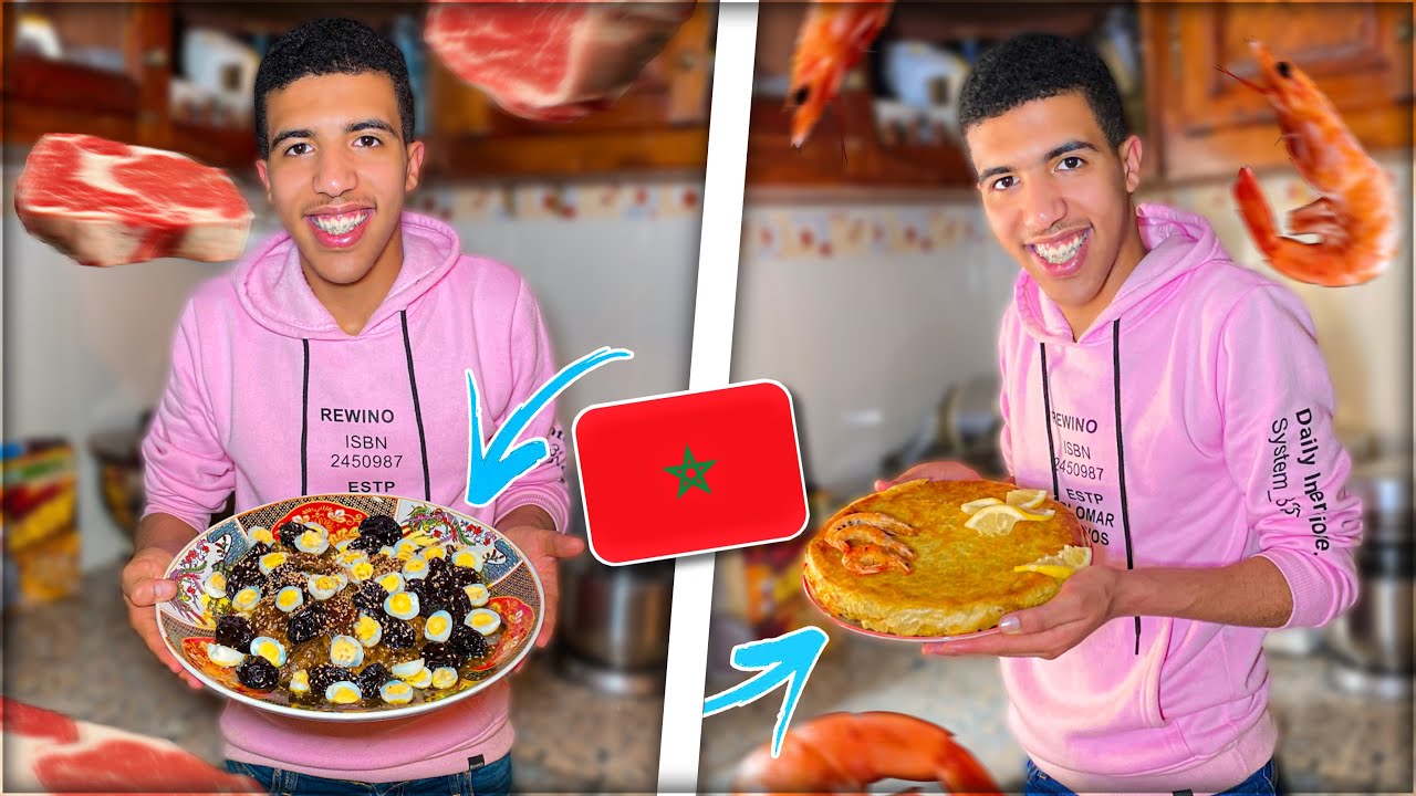 تحدي يوم كامل بأكل مغربي تقليدي🇲🇦😋هادشي صعيب😅