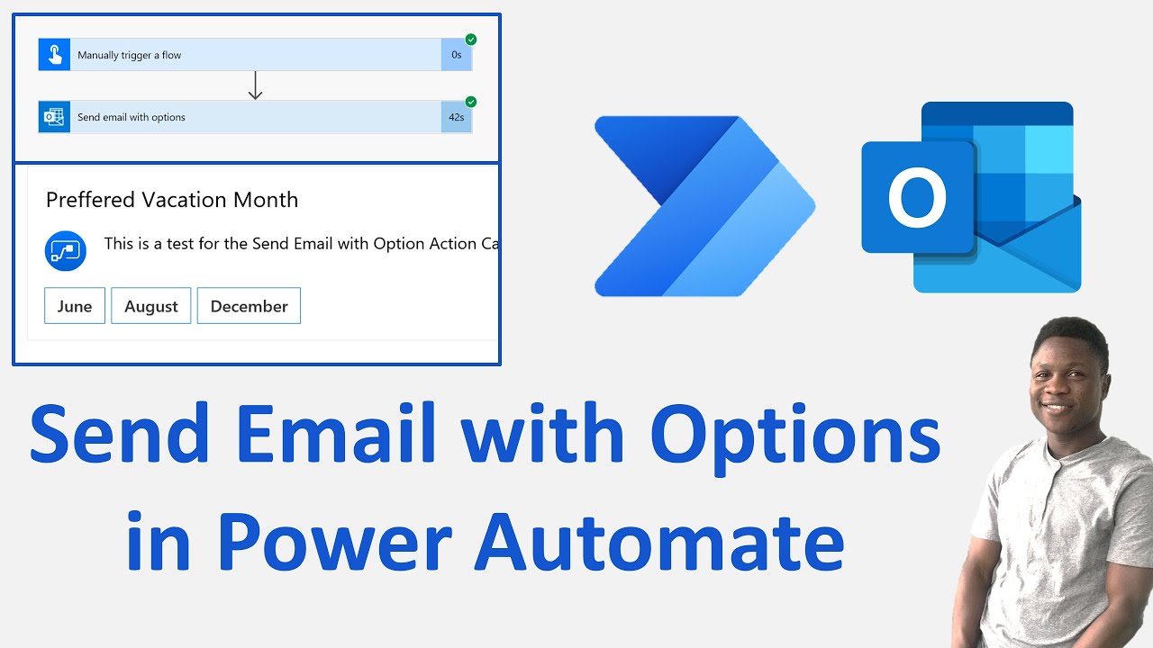 Отправить электронное письмо с параметрами в Power Automate