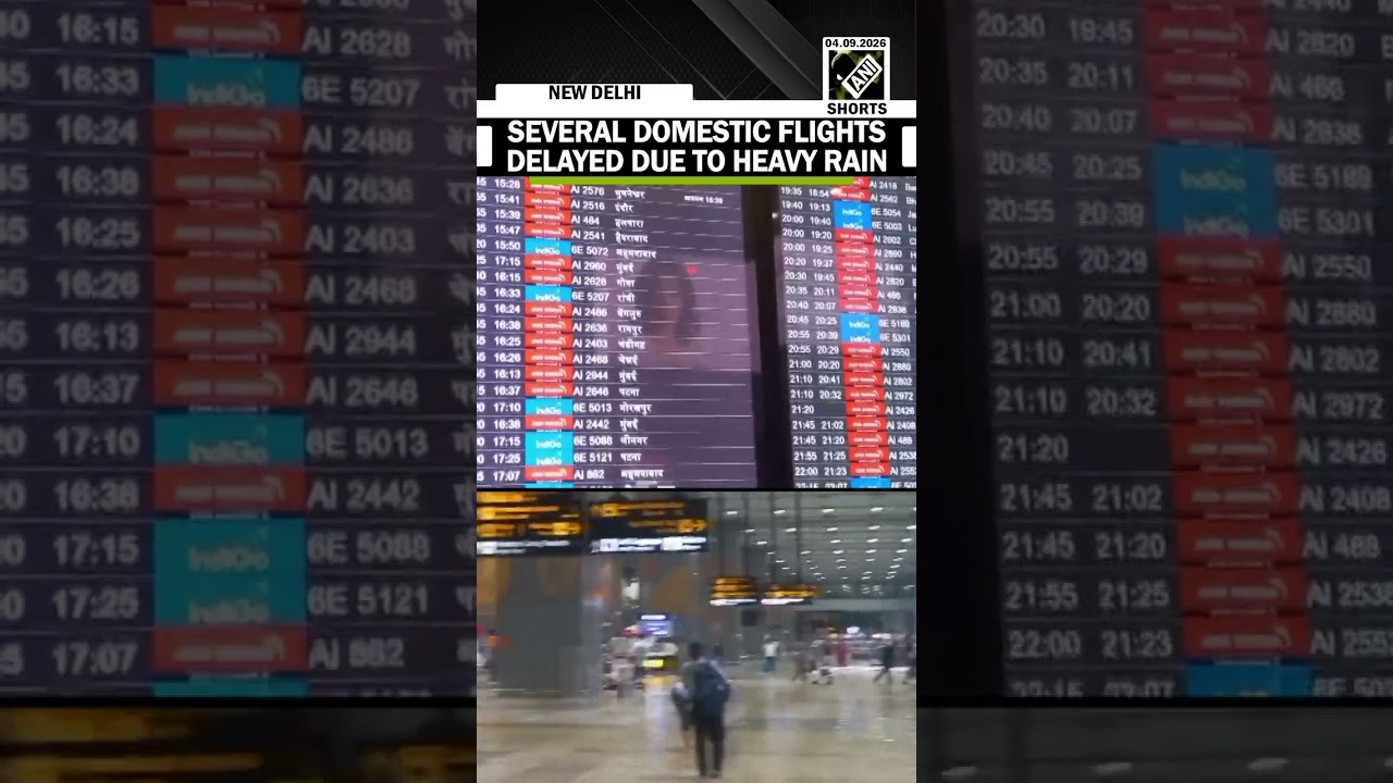 Heavy rainfall across Delhi-NCR affected flight operations from IGI Airport