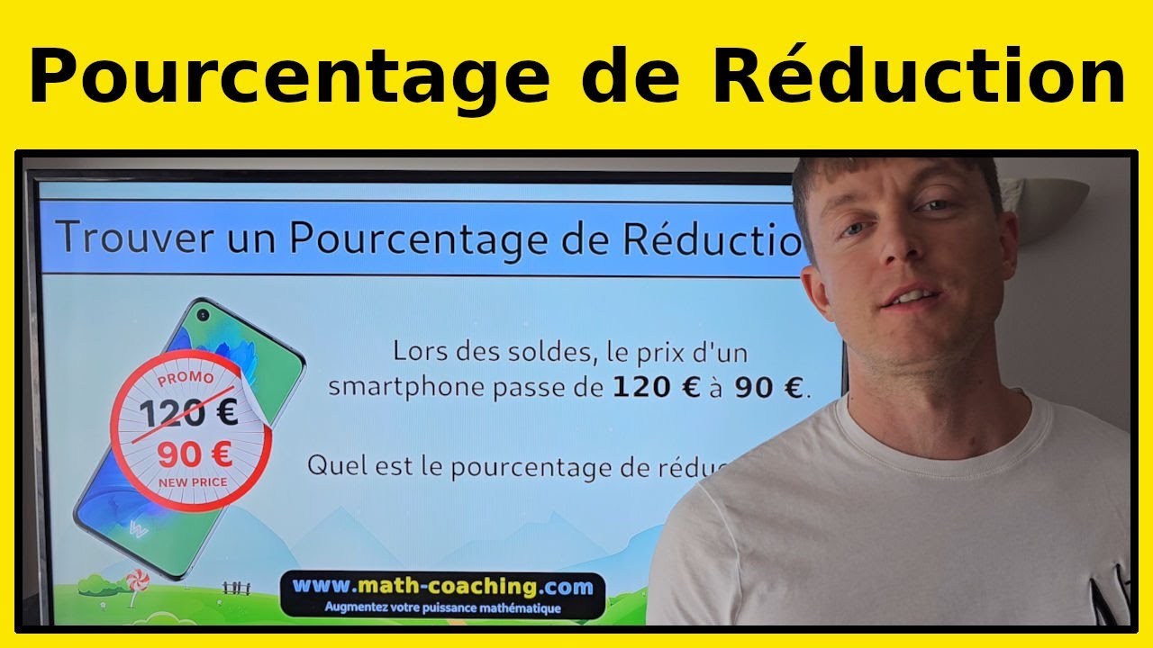 Trouver un Pourcentage de Réduction | Cinquième - Collège | Proportionnalité
