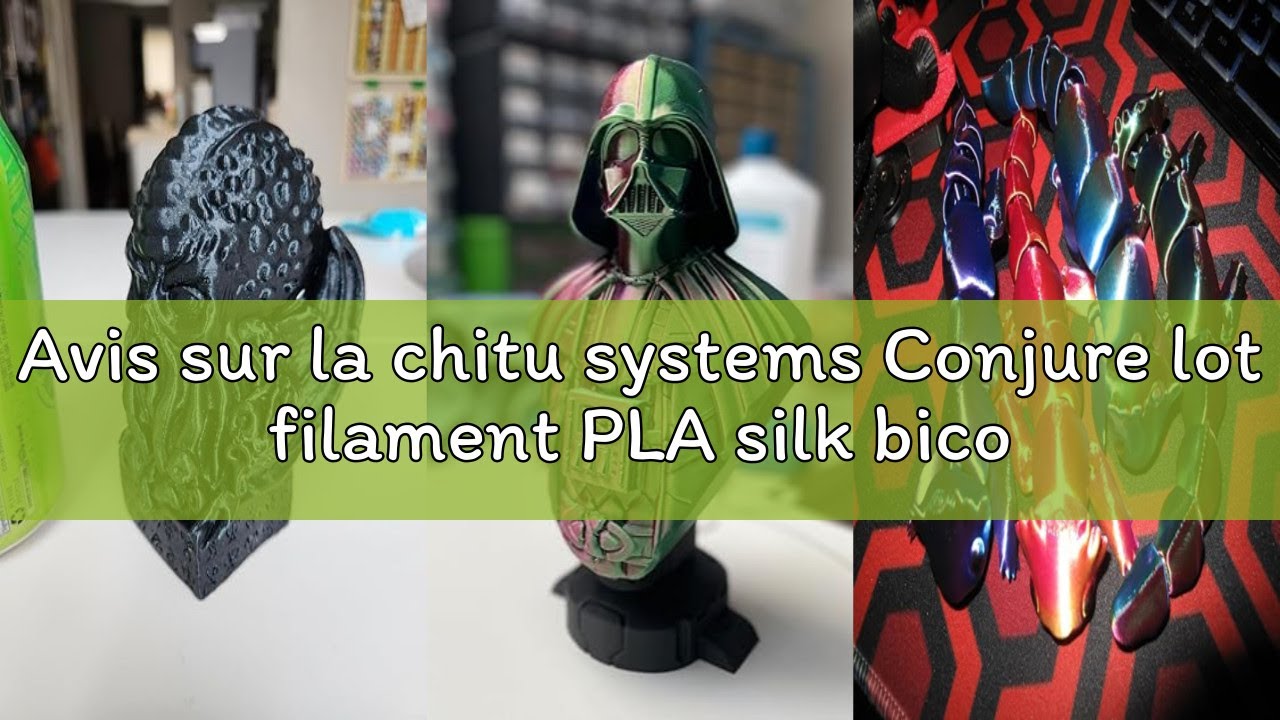 Avis sur la chitu systems Conjure lot filament PLA silk bicolore 1,75 mm pour imprimante 3d, effet s