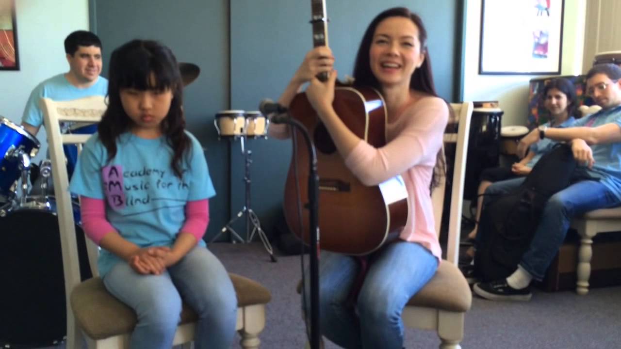 Marie Digby Visits Academy of Music for the Blind on Valentines Day 2015
