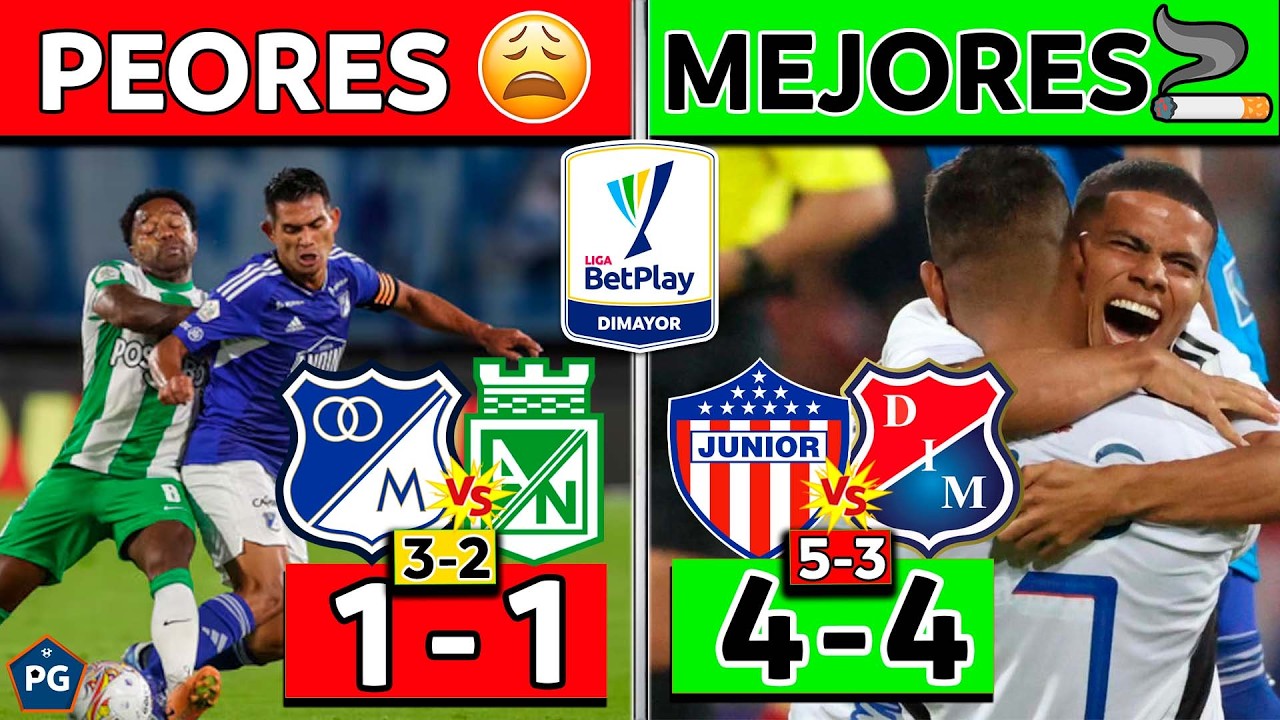 5 PEORES y MEJORES FINALES de la LIGA de COLOMBIA ⚽(LIGA DIMAYOR)