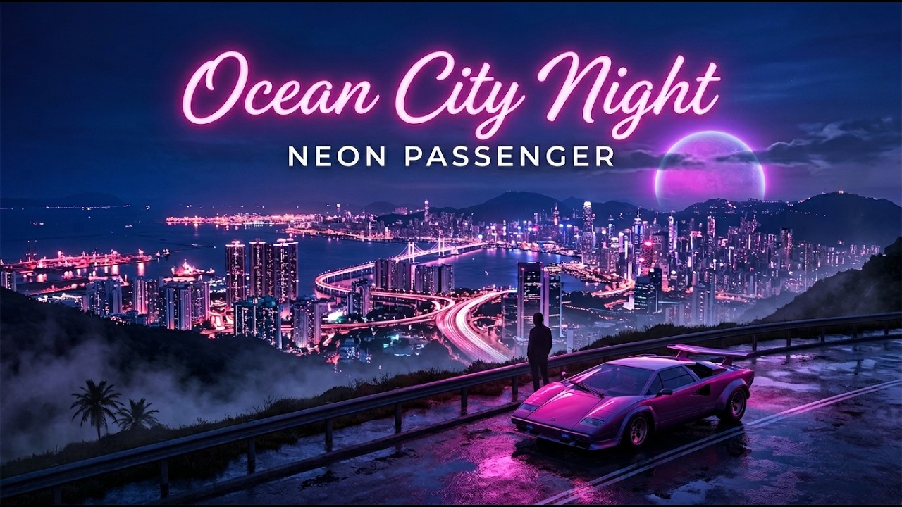 Ocean City Night 🌊 | Synthwave Night Drive | Neon Passenger