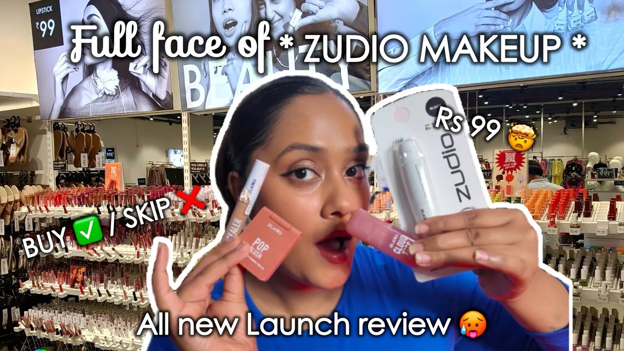 Full face of * CHEAP ZUDIO MAKEUP * 🤯 | Review all new launch 🤌🏻 | #zudio #zudiomakeup #makeuphaul 