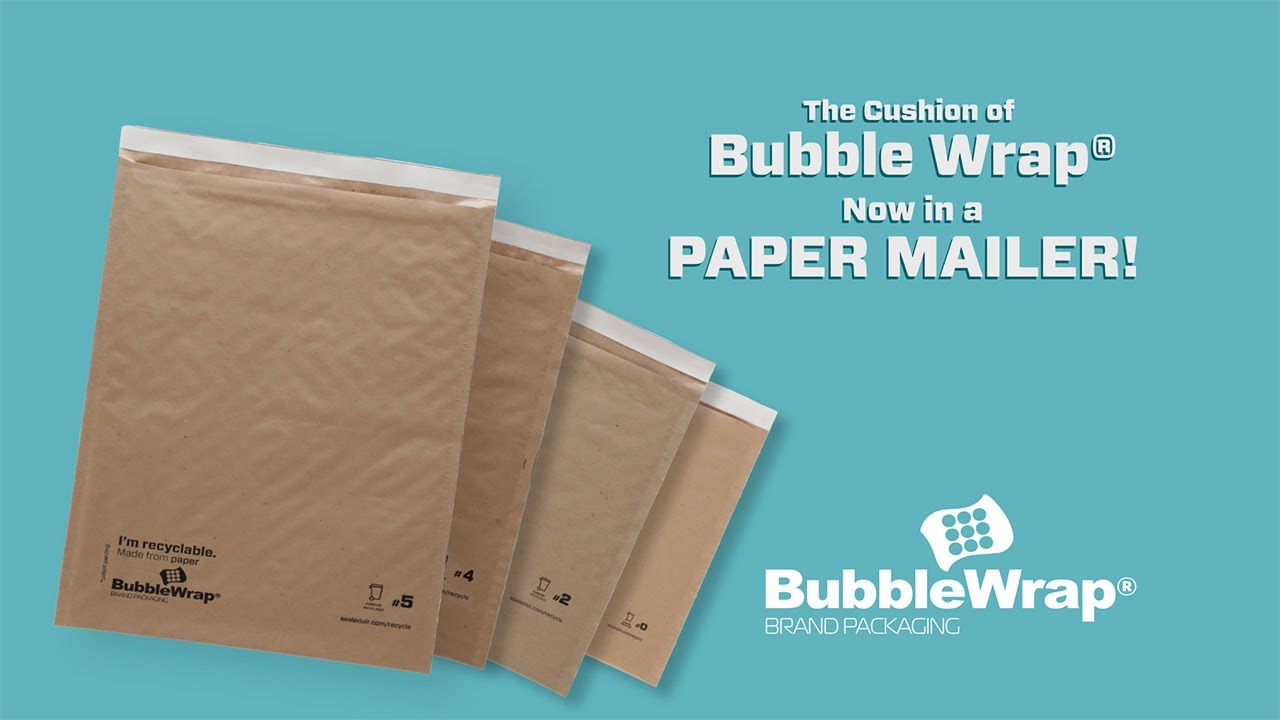 BUBBLE WRAP® brand Paper Bubble Mailer "Same But Better"