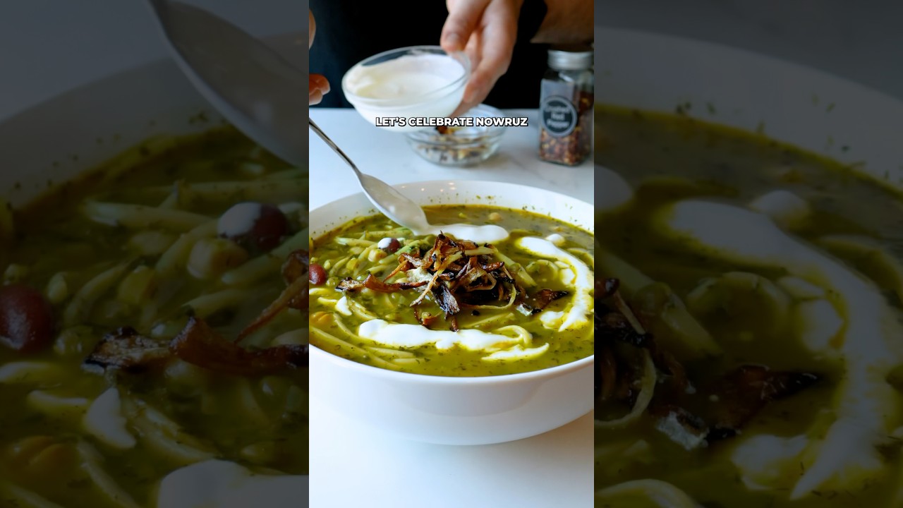 A Persian noodle soup called Ash Reshteh