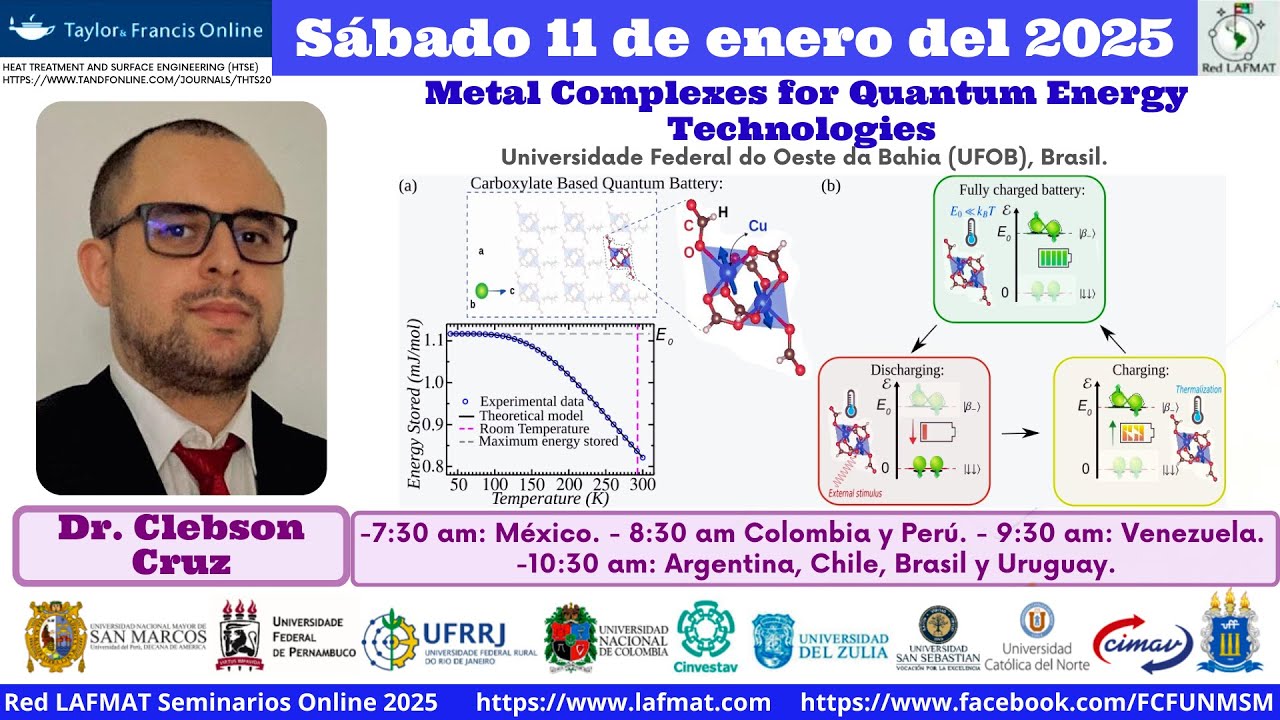 Metal Complexes for Quantum Energy Technologies | Dr. Clebson Cruz