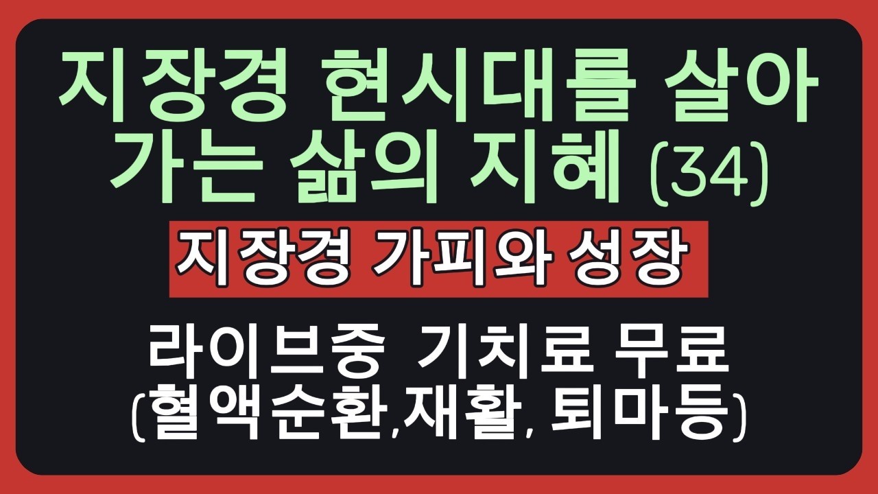 20년 가까운 지장경 독송과  염불한  공덕장의 지장경 해석(34회) 지장경에 삶의 지혜가!!!기치료 무료