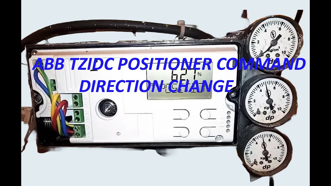 ABB TZIDC POSITIONER COMMAND DIRECTION CHANGE, abb positioner tzidc command 4-20 to 20-4 setup