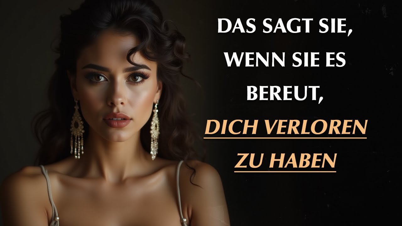 Was sie sagt, wenn sie bedauert, dich zu verlieren| Stoizismus