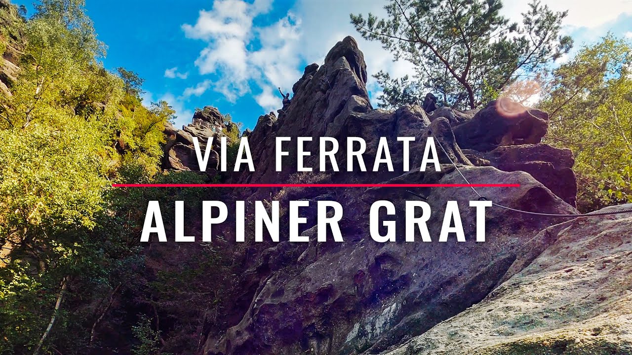 Via Ferrata Alpiner Grat (B/C) - Oybin - Niemcy - ferraty blisko Polski - Wrzesień 2020 -  film w 4K