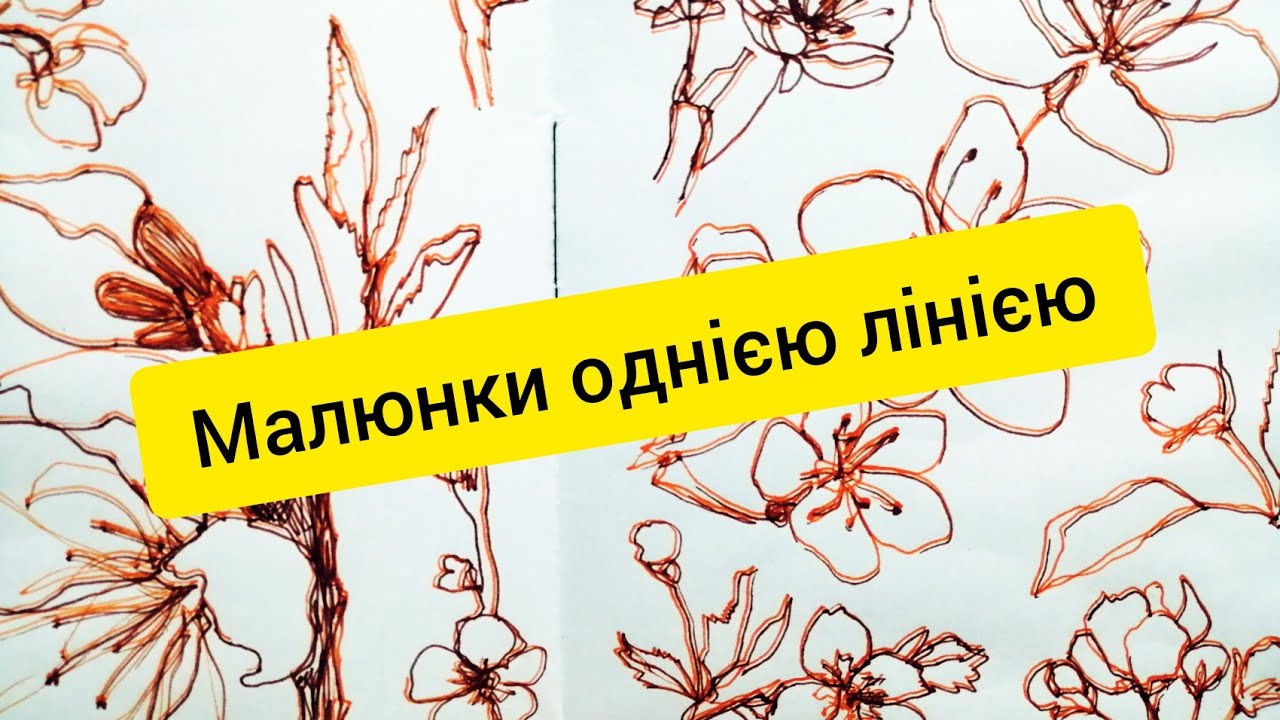 Малюнки однією лінією. Уроки малювання для дітей.