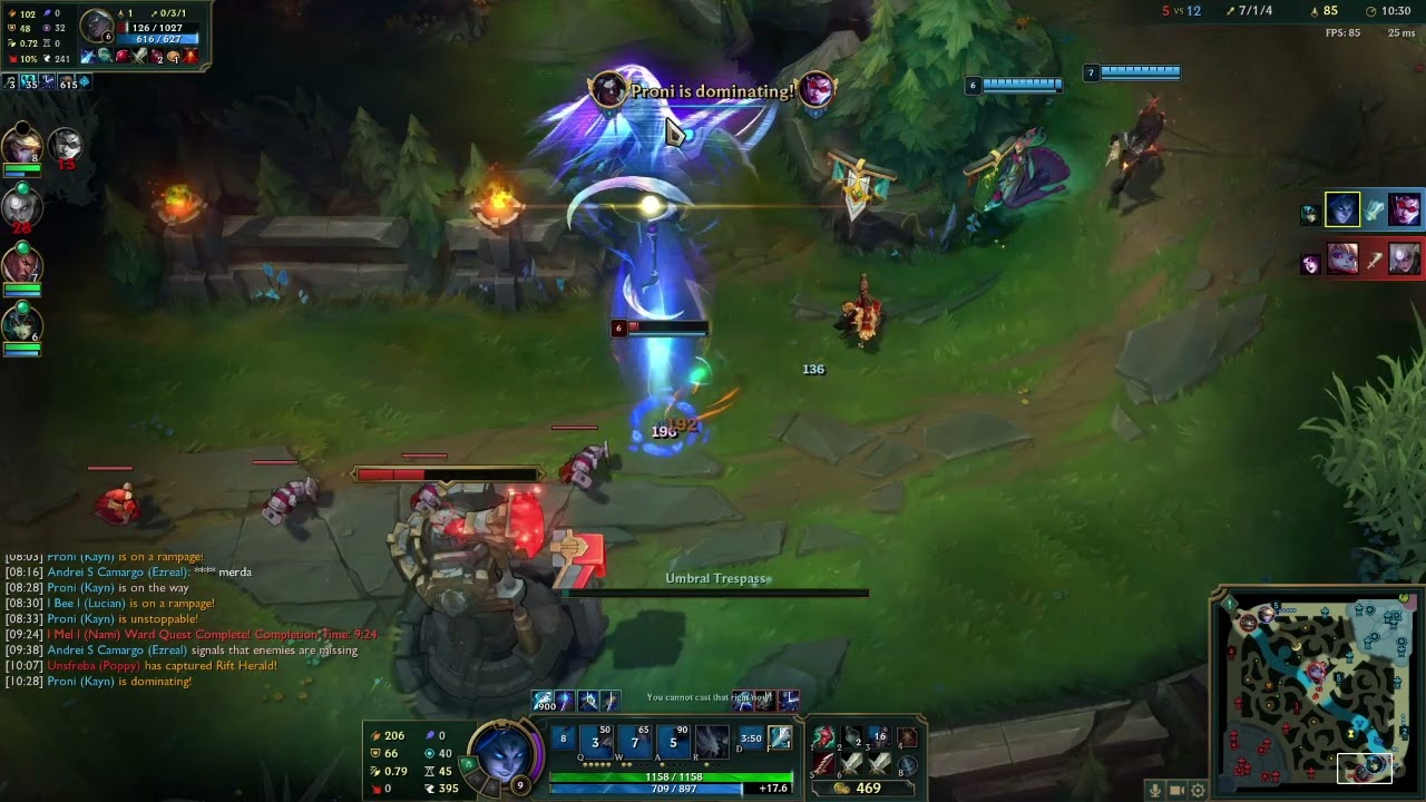 fast combo kayn
