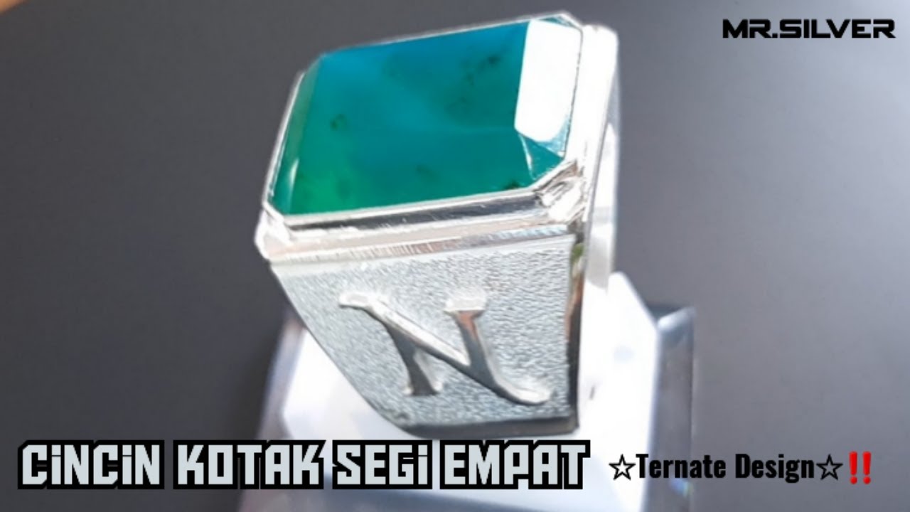 Tutorial Teknik segi empat simple⁉️ ||| Proses Handmade || cincin perak batu bacan model kotak■