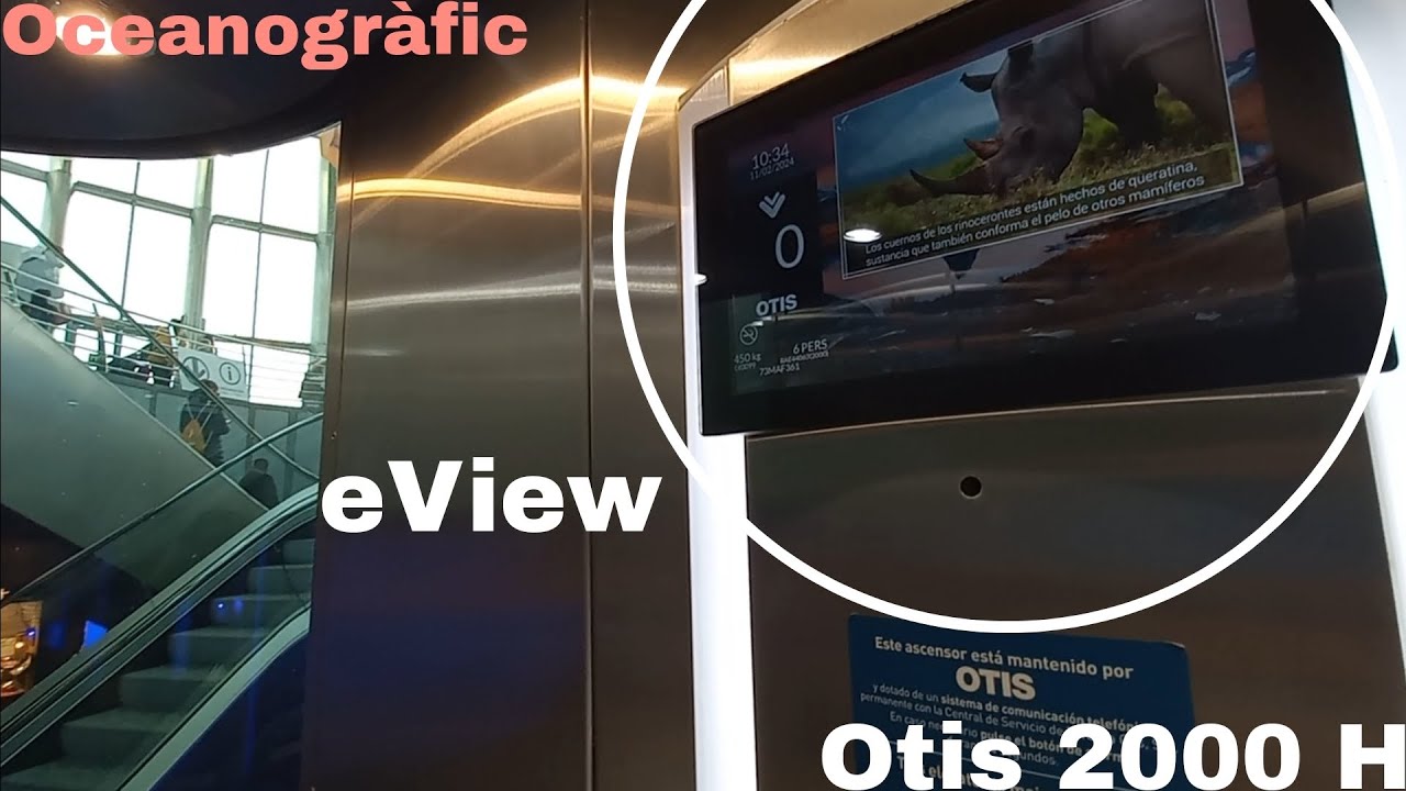 Ascensor Otis 2000 H del 2000 en el Oceanogràfic, Valencia, ES