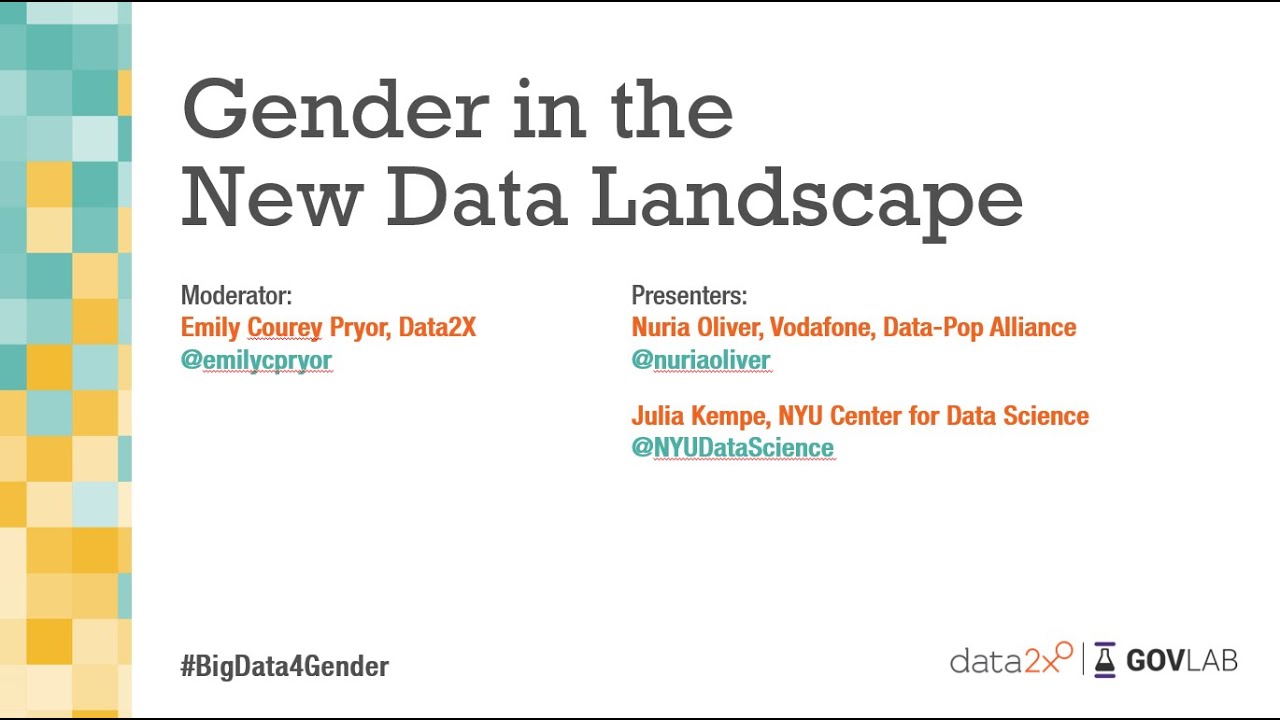 Session 1: Gender in the New Data Landscape