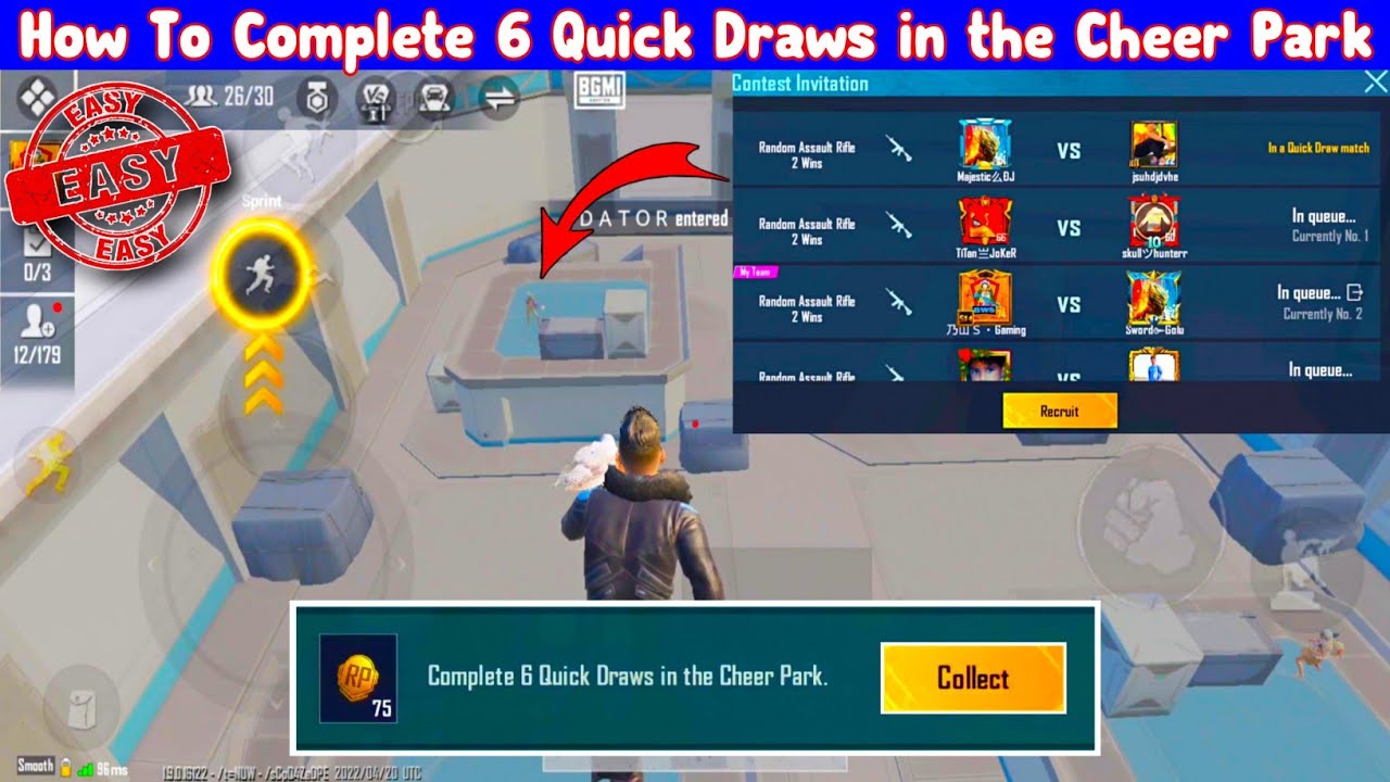 How To Complete 6 Quick Draws in the Cheer Park|Easy Way To Complete 6 Quick Draws in the Cheer Park