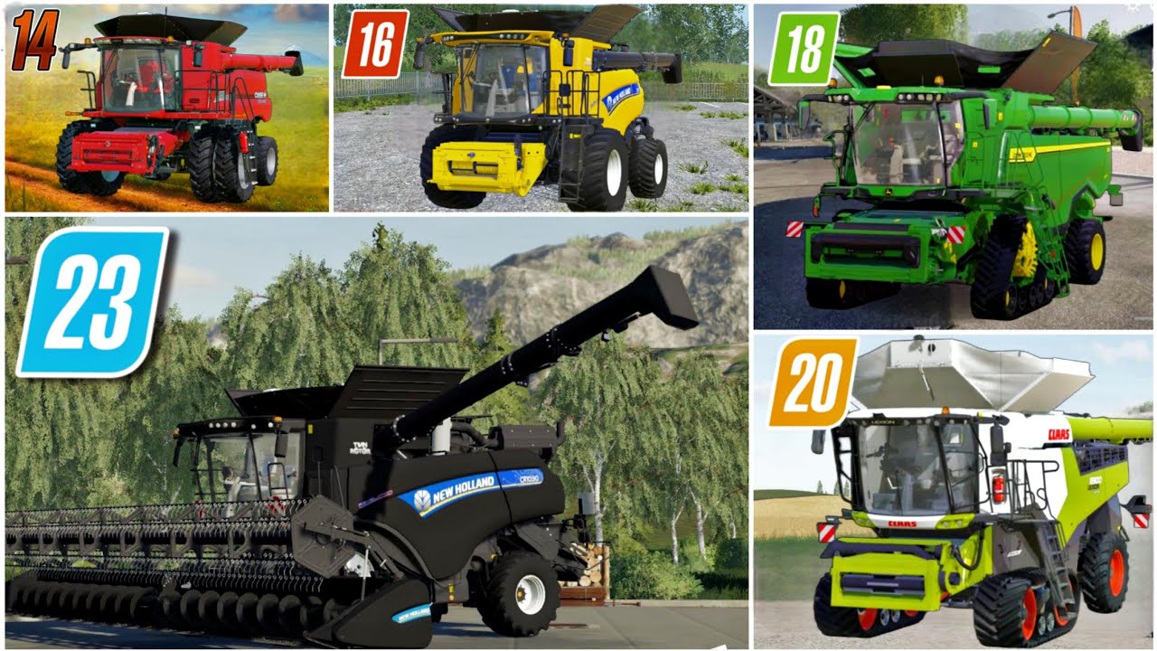 fs 14 против fs 16 против fs 18 против fs 20 против fs 23 Сравнение игрового процесса сбора урожа...