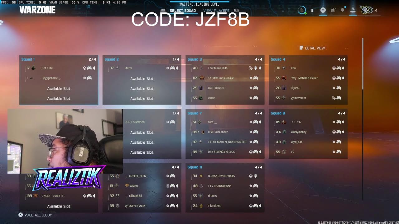 Warzone Custom Lobby JOIN UP!!