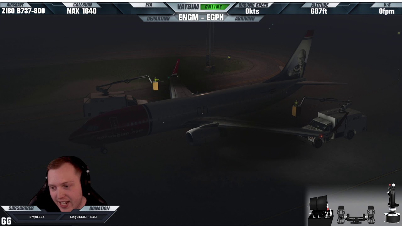 [XP11] ✈ Low Visibility Departure @ ENGM ✈ | Connected Flight Deck w/ Flyboy29021992!