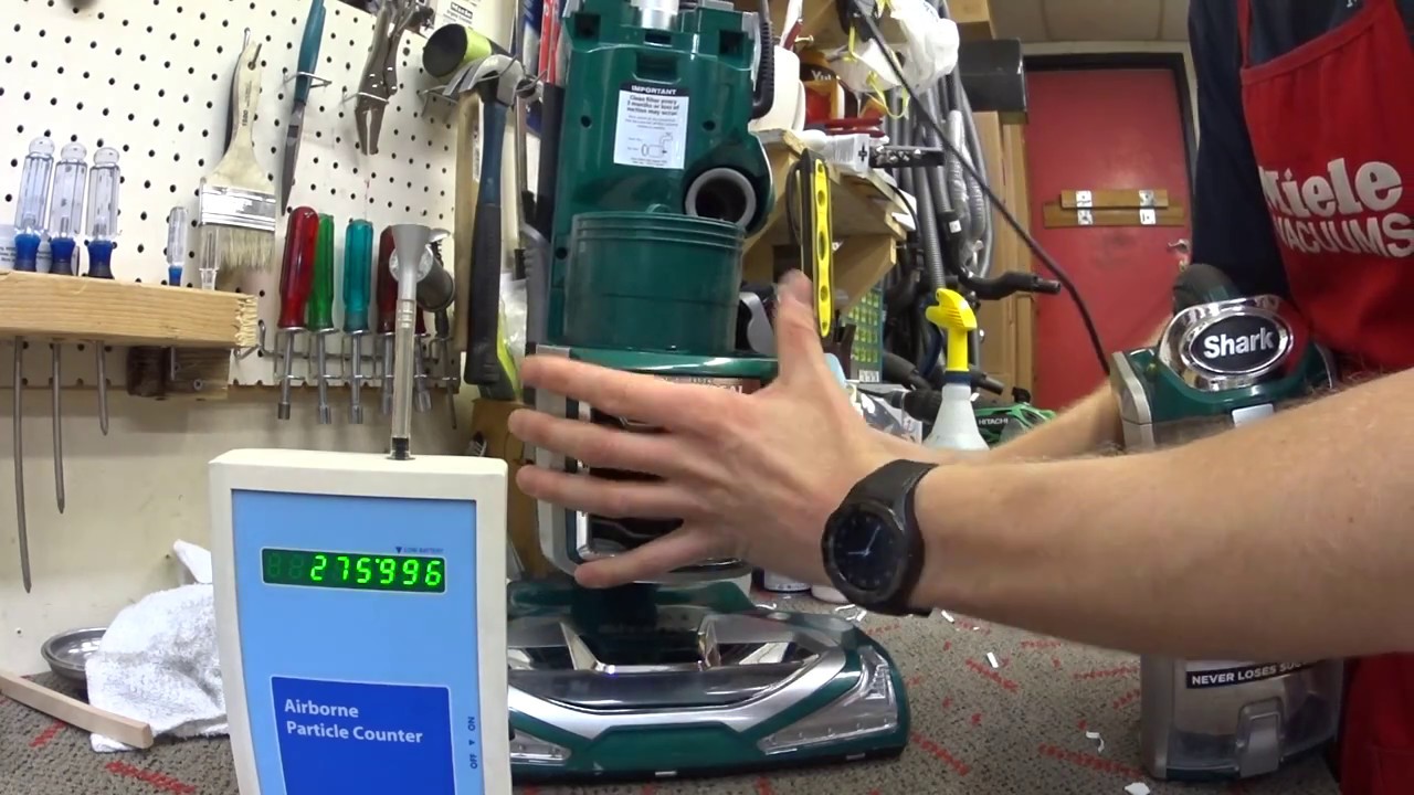 Shark Vacuum particle HEPA Filter test
