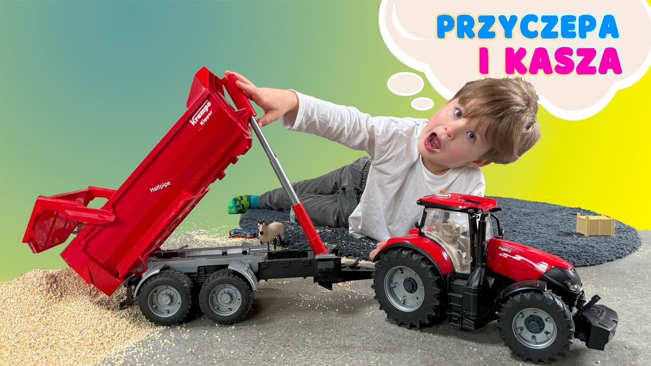 Trik z wiertarką i wielka przyczepa kaszy! 🚜