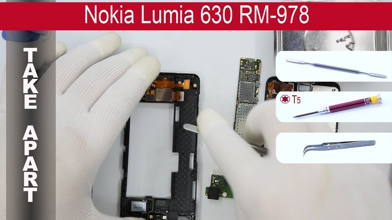Как разобрать 📱 Nokia Lumia 630 RM-976/RM-978 Разборка и ремонт