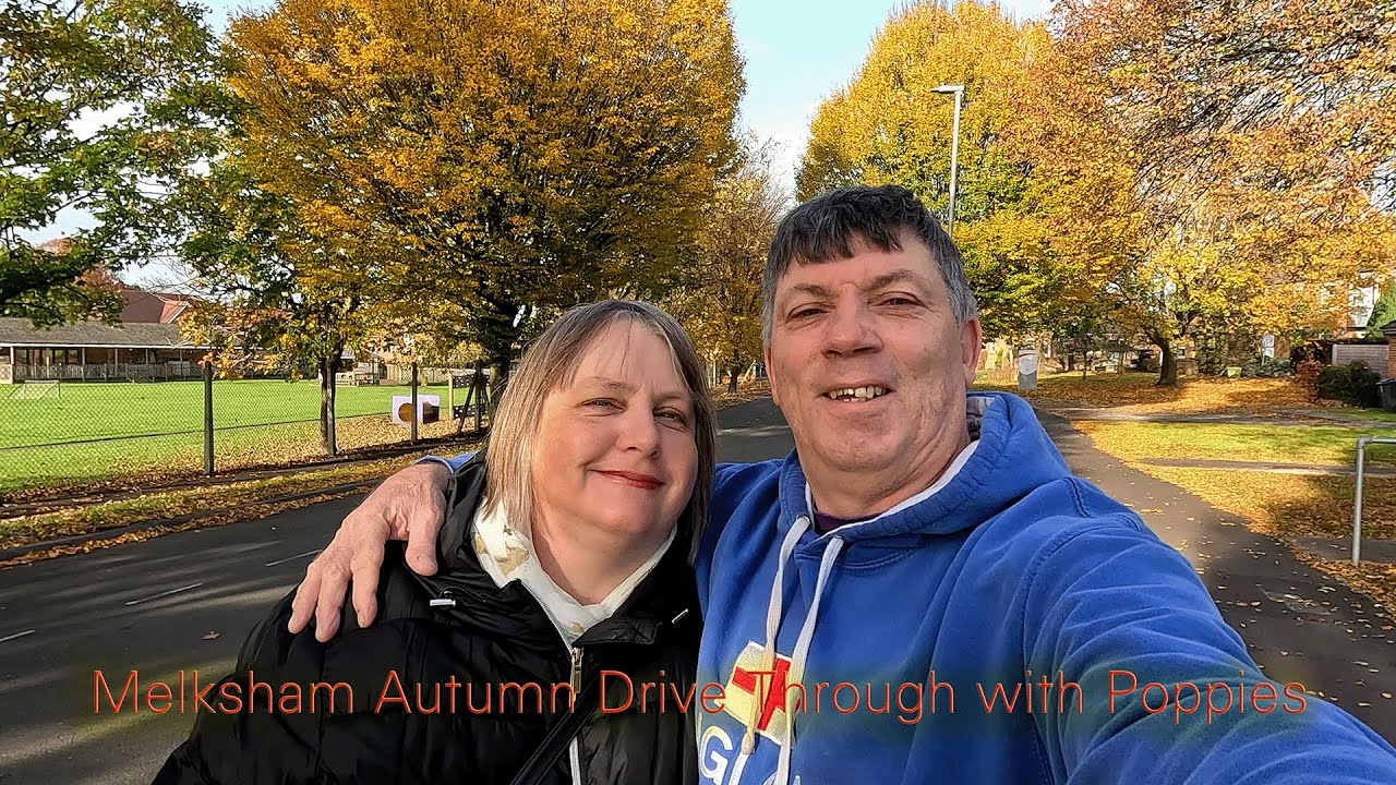 Melksham Autumn drive through with beautiful Poppies 🌺  my home Town drive through