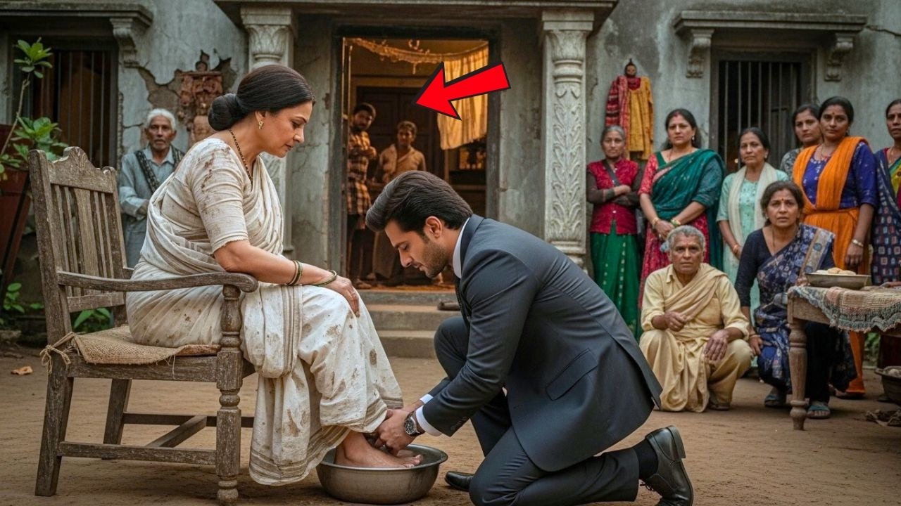 अमीरों ने गरीब माँ का मजाक उड़ाया CEO बेटे ने सबके सामने अपनी माँ के पैर धोए.. #भारतनाटक