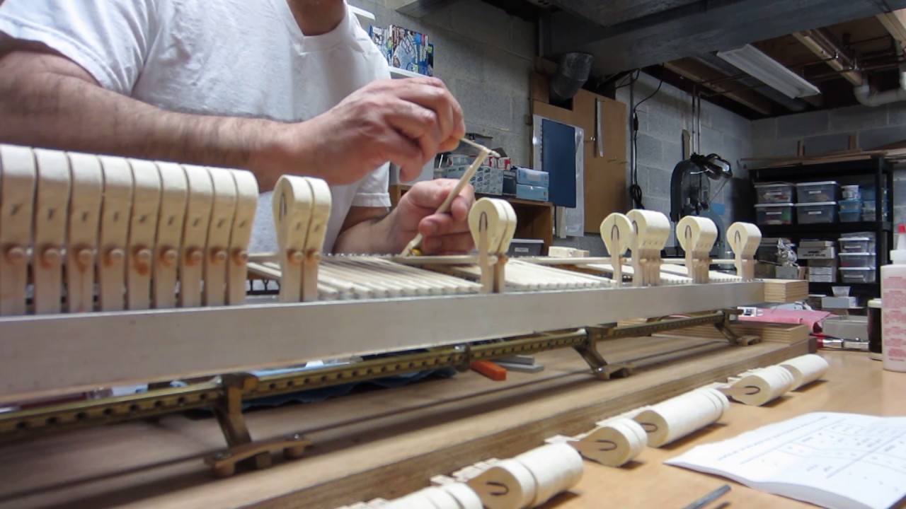Hanging Hammers for a Steinway L Grand Piano