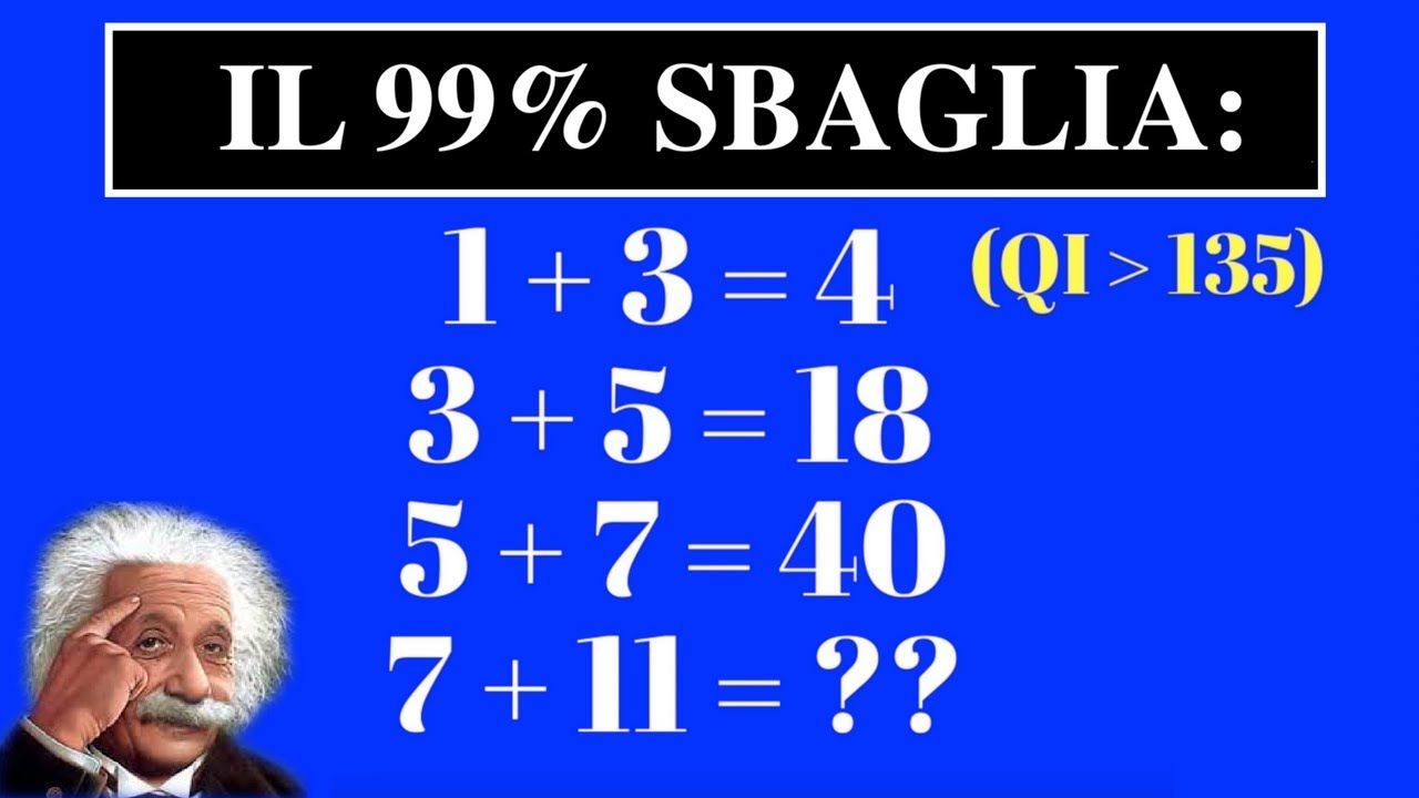 Qual &egrave; il Tuo QUOZIENTE INTELLETTIVO Logico-Matematico? [TEST del QI Italiano Online]