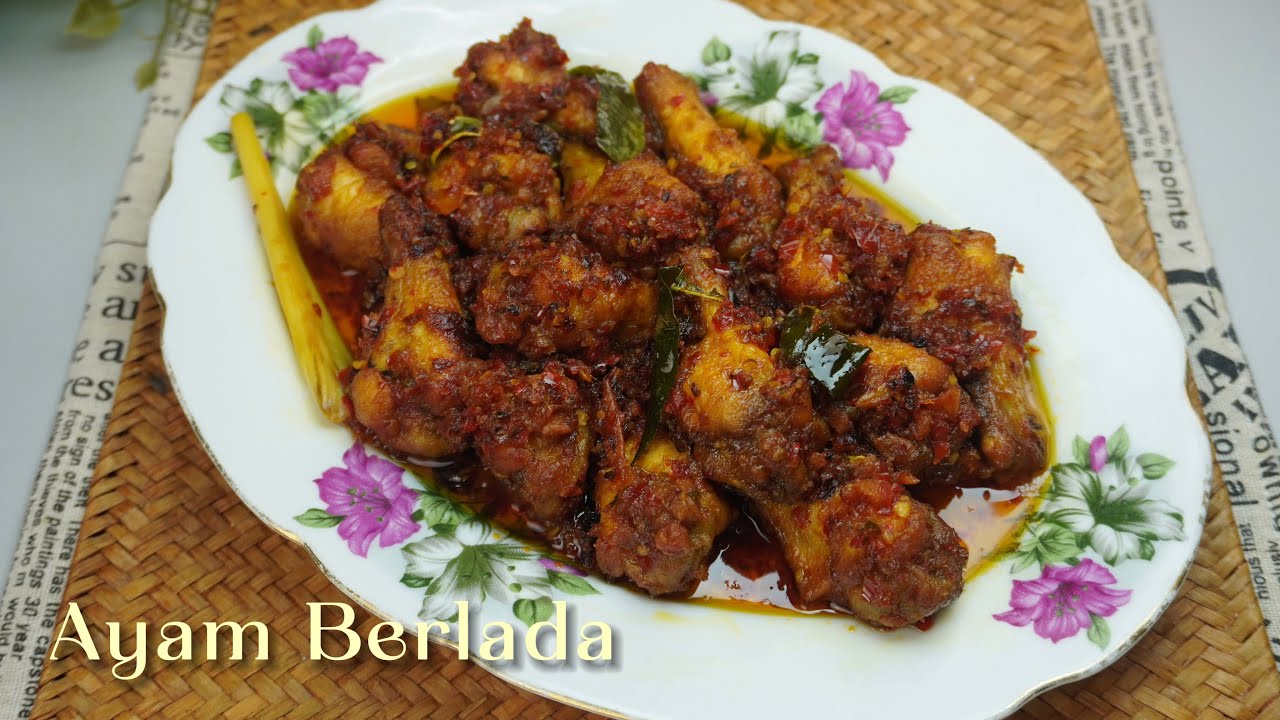 Ayam Berlada | resipi lauk mudah, tapi sedap menambah nasi