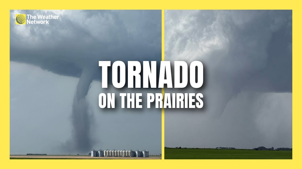 Tornado Captured On Camera During Severe Storms On The Prairies