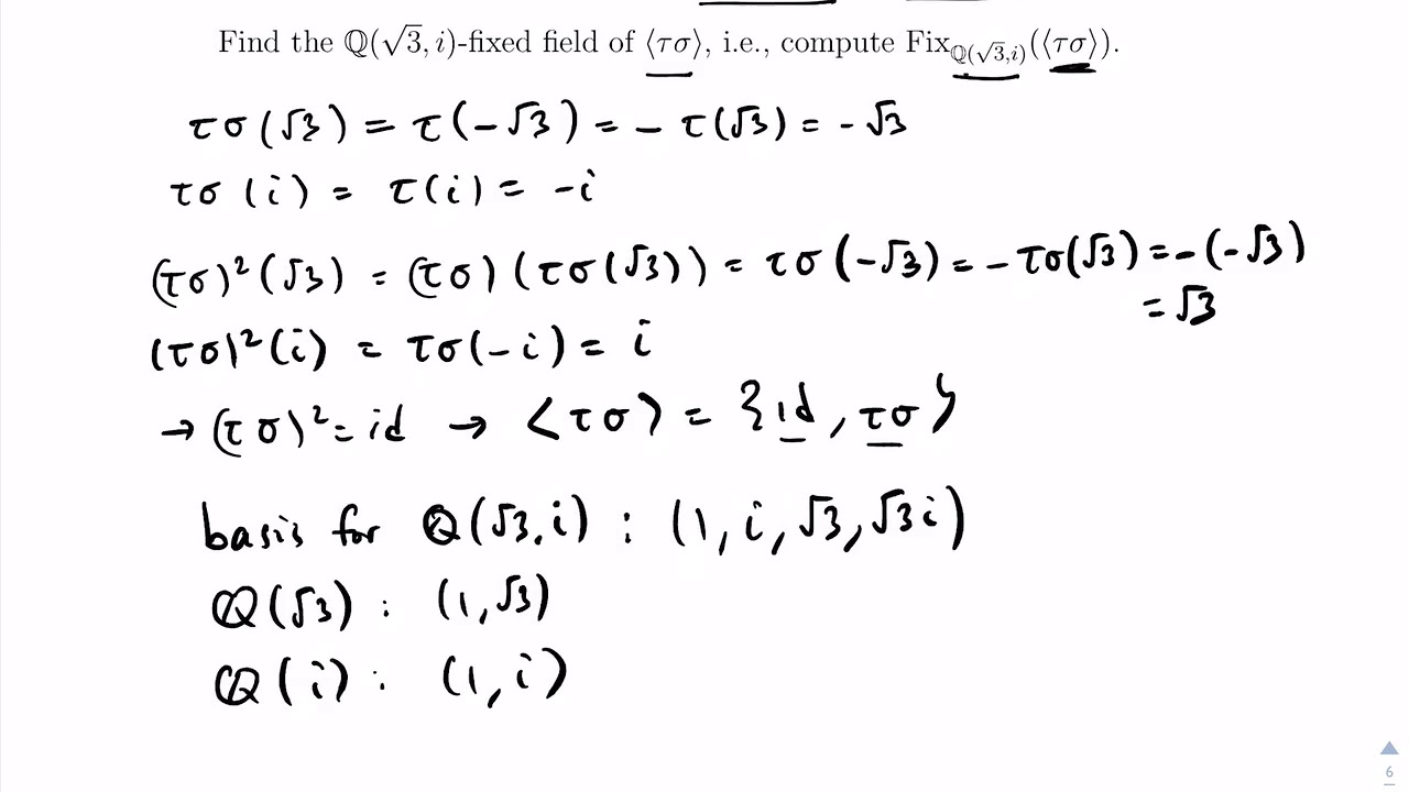 Galois Extensions: Finding the Fixed Field of A Subgroup of the Galois Group