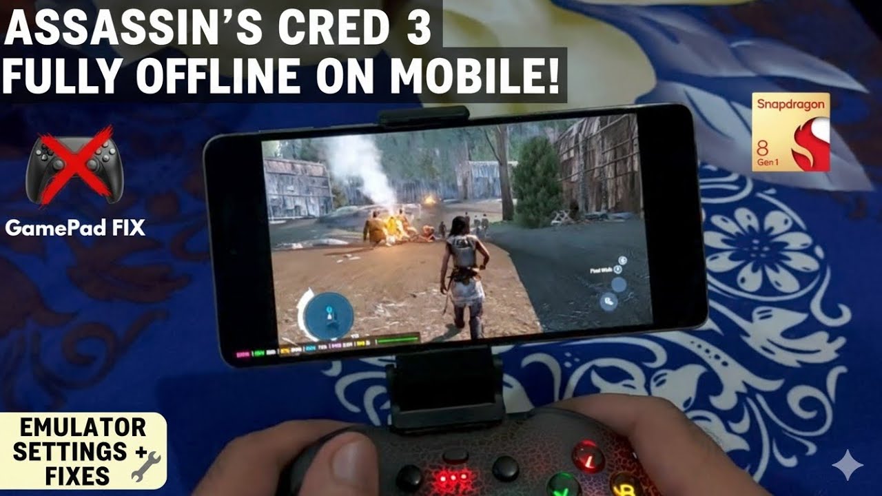 AC3 on Mobile Offline | Best Settings + Controller Fix/Left-joystick Fix(GameHub Emulator) | 8Gen1