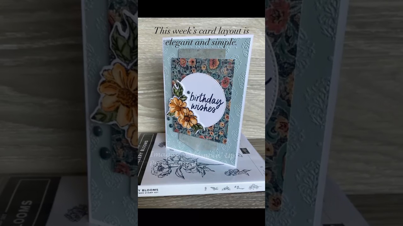 How to make an easy card using a Card Sketch featuring Gallery Blooms bundle #cardmaking #stampinup
