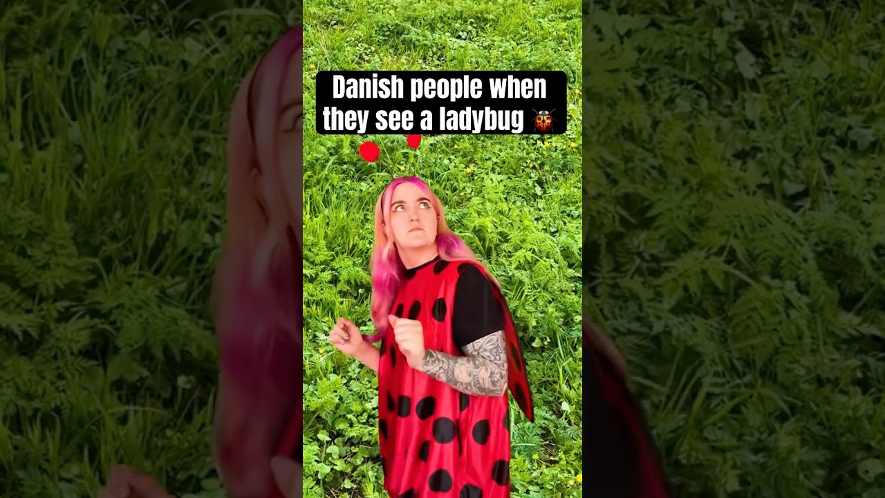 Danish people when they see a ladybug 🐞 #advertisement #cerave #denmark #language