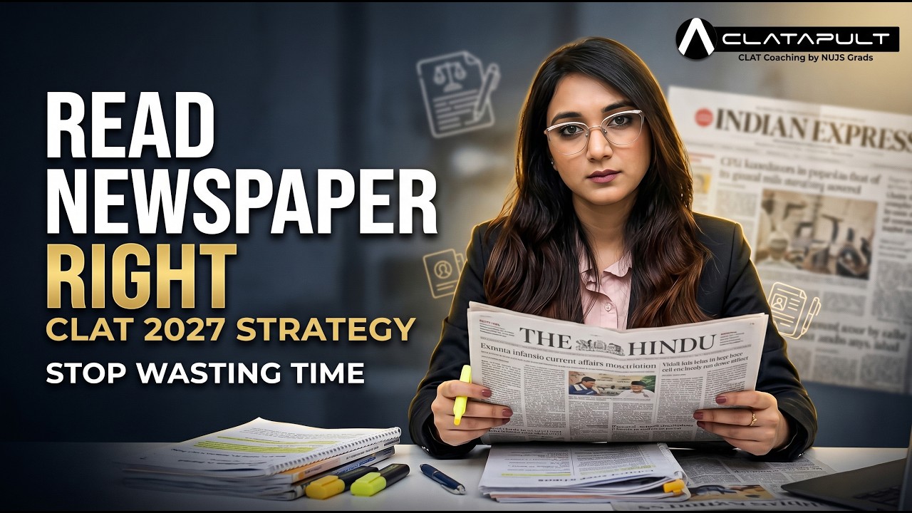 How to Read the Newspaper for CLAT 2027 | Best Strategy 📰 | CLATapult CLAT Coaching in Kolkata