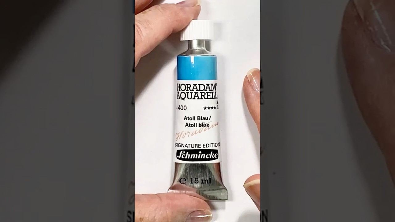 Atoll Blue Schmincke Horadam Watercolor 🎨  #watercolor #SchminckeWatercolor #swatches