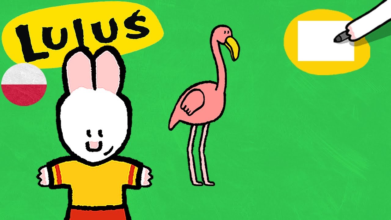 Luluś, narysuj mi 🎨 ✏ Flaminga ✏ Naucz się rysować z Lulusiem ! | ⬇⬇⬇